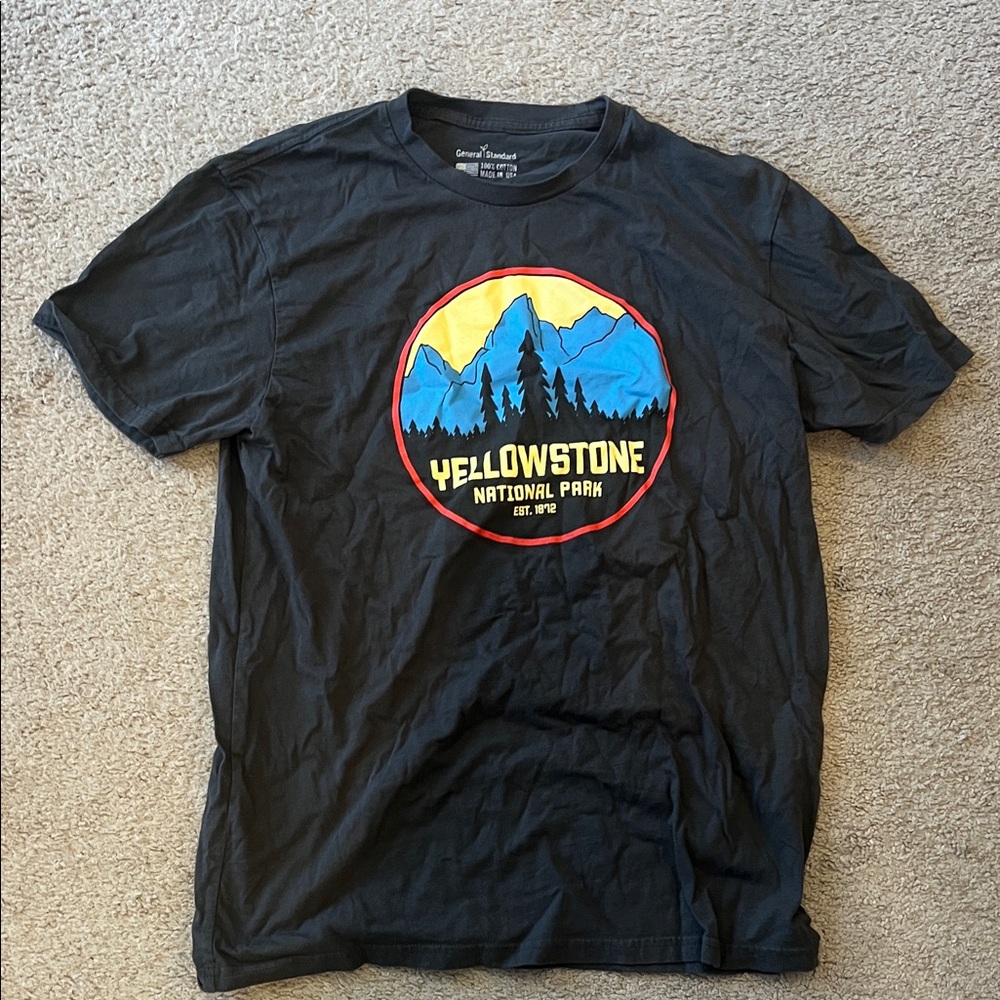 Yellowstone National Park Black T-Shirt